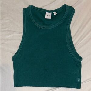 Aritzia Tna Homestretch Green Crop Tank Top